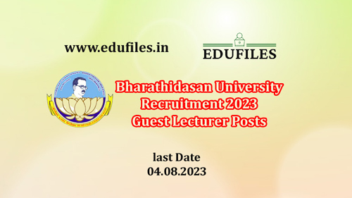 Bharathidasan University Recruitment 2023 Guest Lecturer Posts