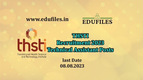 THSTI Recruitment 2023  Technical Assistant Posts