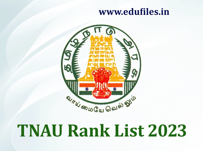 TNAU Counselling Rank List 2023