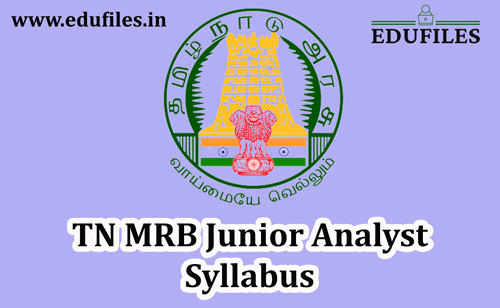 TN MRB Junior Analyst Syllabus