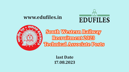 South Western Railway Recruitment 2023  Technical Associate Posts