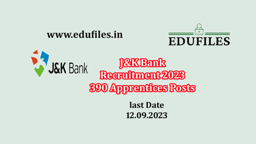 J&K Bank Recruitment 2023 390 Apprentices Posts