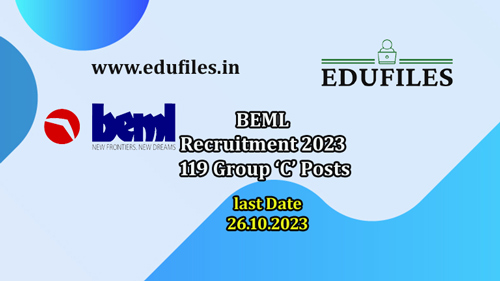 BEML Recruitment 2023 119 Group ‘C’ Posts