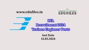 BEL Recruitment 2024  Trainee Engineer Posts