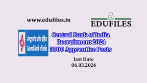 Central Bank of India Recruitment 2024 3000 Apprentice Posts