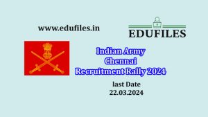 Indian Army Chennai Recruitment Rally 2024