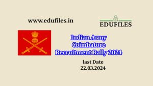 Indian Army Coimbatore Recruitment Rally 2024