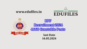 RPF Recruitment 2024 4660 Constable Posts