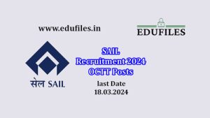 SAIL Recruitment 2024  OCTT Posts