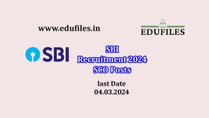 SBI Recruitment 2024 SCO Posts