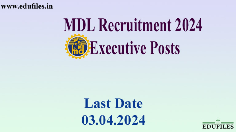 MDL Recruitment 2024 – Executive Posts