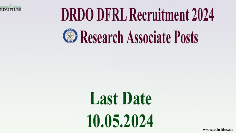 DRDO DFRL Recruitment 2024 Research Associate Posts