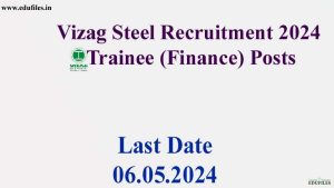 Vizag Steel Recruitment 2024 Trainee (Finance) Posts