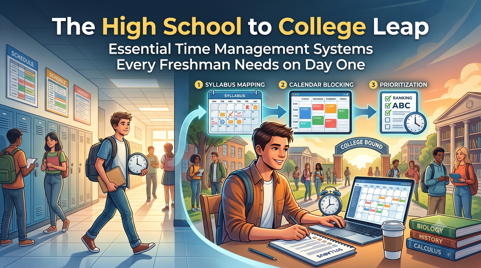 The High School to College Leap: Essential Time Management Systems Every Freshman Needs on Day One
